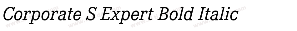 Corporate S Expert Bold Italic OsF字体转换